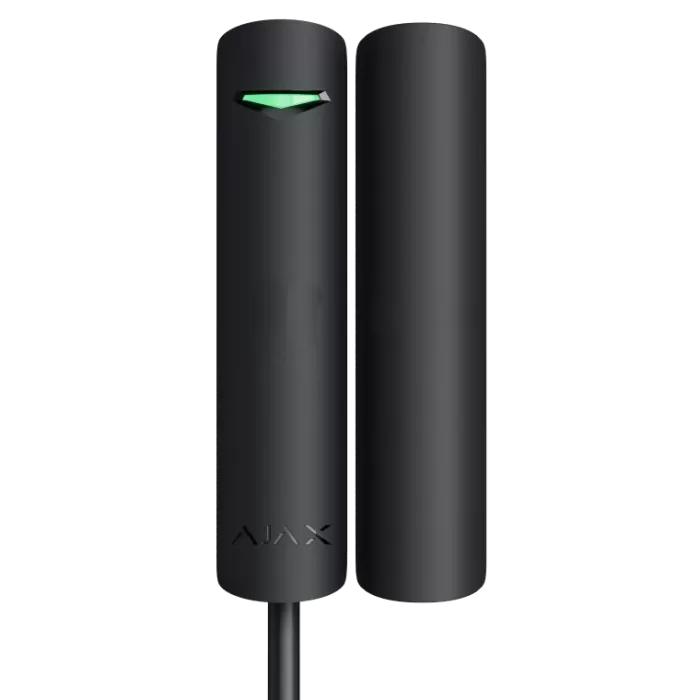 Ajax DoorProtect Plus Fibra black Дротовий магнітоконтактний сповіщувач