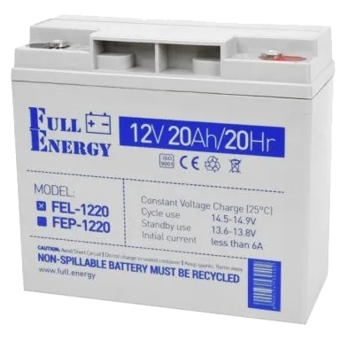 Full Energy FEL-1220 Акумулятор гелевий 12В 20 А•г для ДБЖ