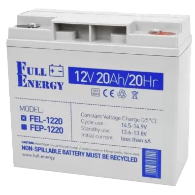 Full Energy FEL-1220 Акумулятор гелевий 12В 20 А•г для ДБЖ