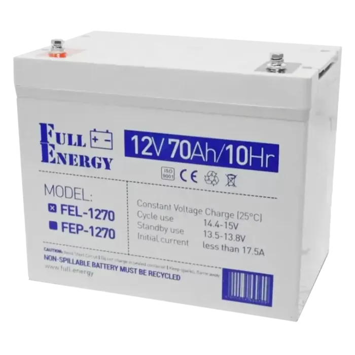 Full Energy FEL-1270 12V 70 Ah Акумулятор гелевий