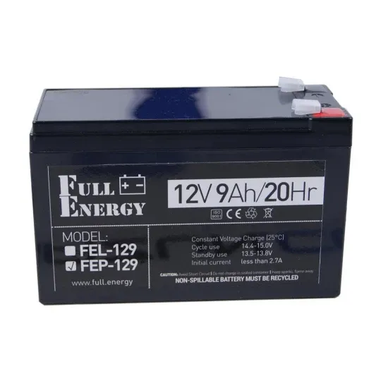 Акумулятор 12В/9 Аг для ДБЖ Full Energy FEP-129